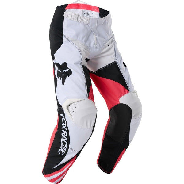Pantalon de Motocross 180 Draft Junior/Fox, blanc, de face