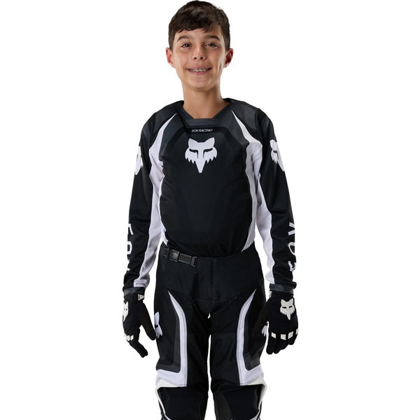 Chandail de Motocross 180 Frame Junior/Fox, noir , de face