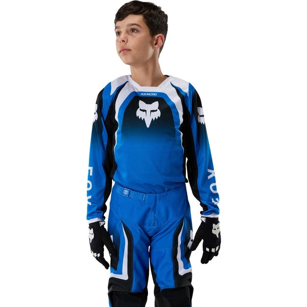 Chandail de Motocross 180 Frame Junior/Fox, bleu , de face