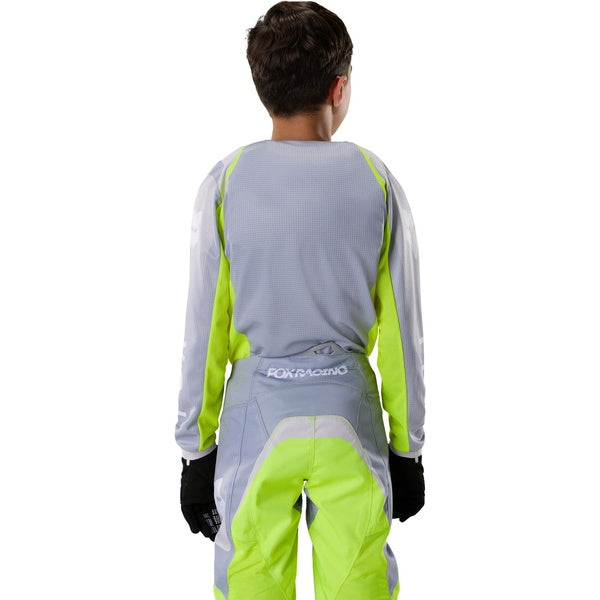 Chandail de Motocross 180 Frame Junior/Fox, gris jaune, de dos