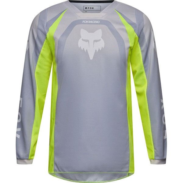 Chandail de Motocross 180 Frame Junior/Fox, gris jaune, de face