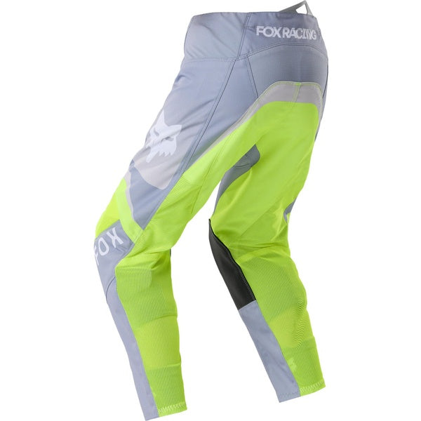 Pantalon de Motocross 180 Frame Junior/Fox, gris jaune, de dos