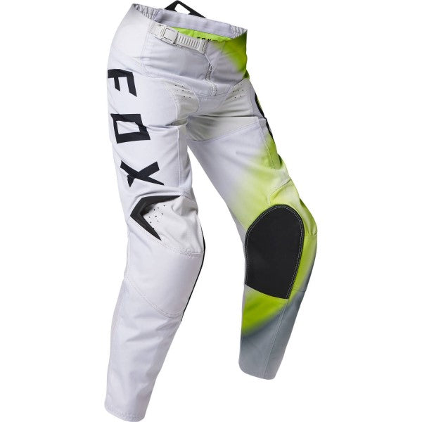 Pantalon de Motocross 180 Toxsyk Junior Blanc/Jaune incliné de gauche