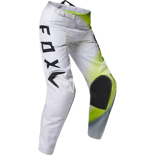 Pantalon de Motocross 180 Toxsyk Junior Blanc/Jaune incliné de gauche