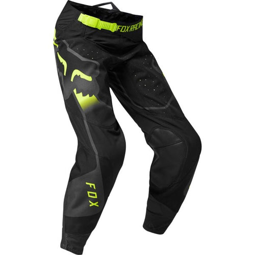 Pantalon de Motocross 360 Vizen Junior Noir/Jaune incliné de gauche
