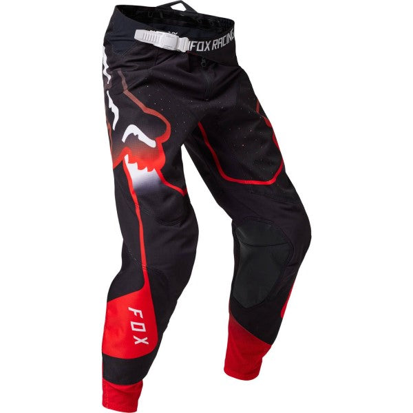 Pantalon de Motocross 360 Vizen Junior Noir/Rouge incliné de gauche