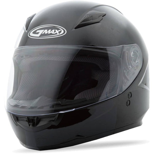 Casque Intégral de Moto GM49Y Junior Noir incliné de face