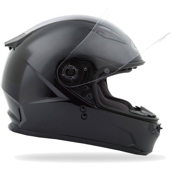 Casque Intégral de Moto GM49Y Junior Noir de gauche visière ouverte