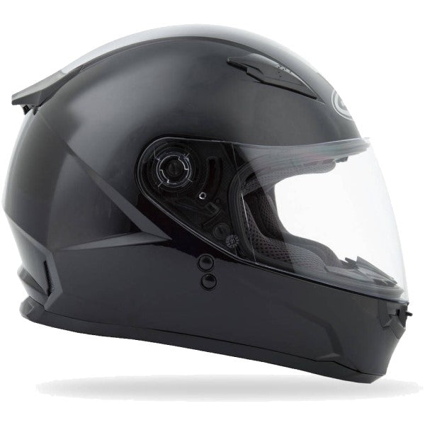 Casque Intégral de Moto GM49Y Junior Noir de gauche visière fermée