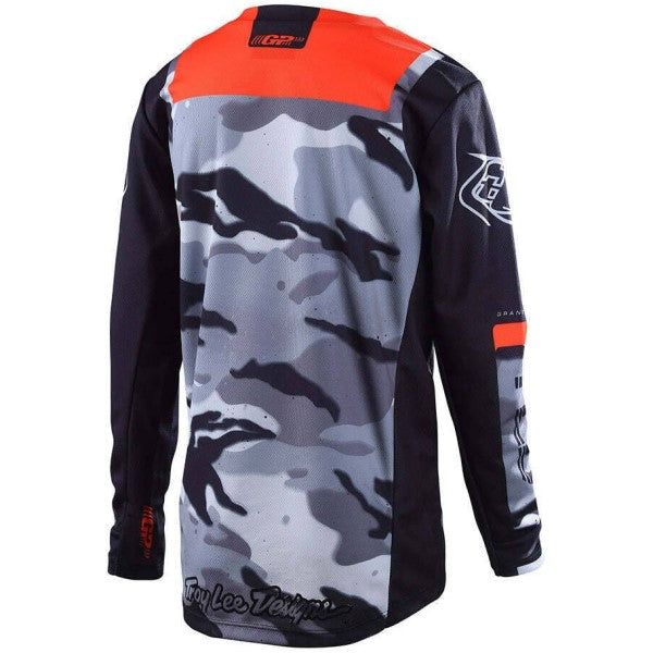 Chandail de Motocross GP Brazen Camo Junior Troy Lee Designs Noir/Orange Dos