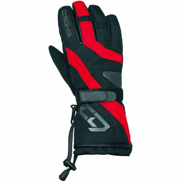 Gants de Motoneige Nylon Junior Rouge extérieur