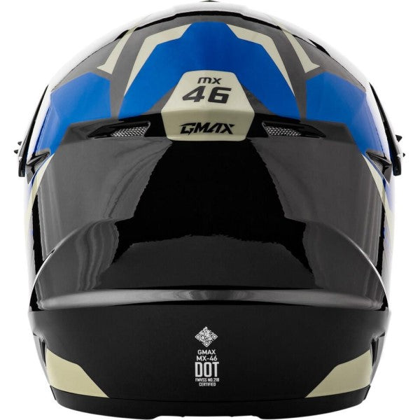 Casque de Motocross MX46Y Cyclus Junior Bleu/Noir de dos