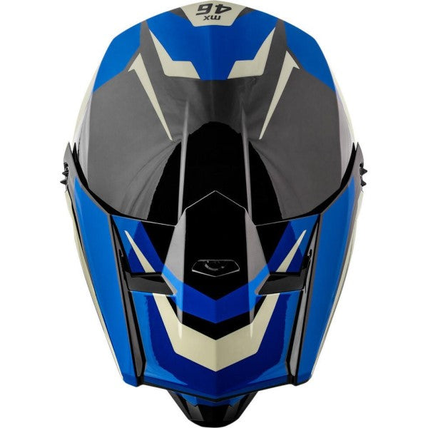 Casque de Motocross MX46Y Cyclus Junior Bleu/Noir de dessus