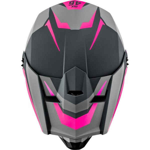 Casque de Motocross MX46Y Cyclus Junior Gris/Rose de dessus
