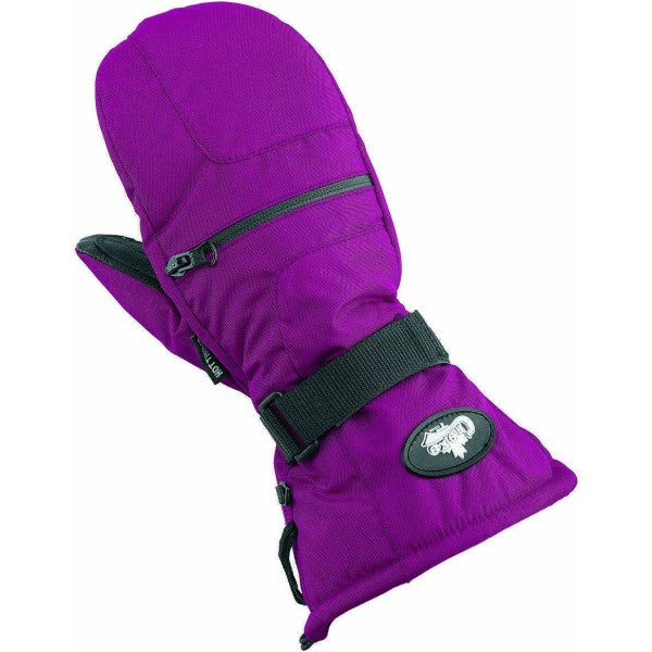 Mitaines de Motoneige Nylon Junior Mauve de l'extérieur