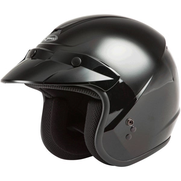 Casque Ouvert de Moto OF2 Noir incliné de droite
