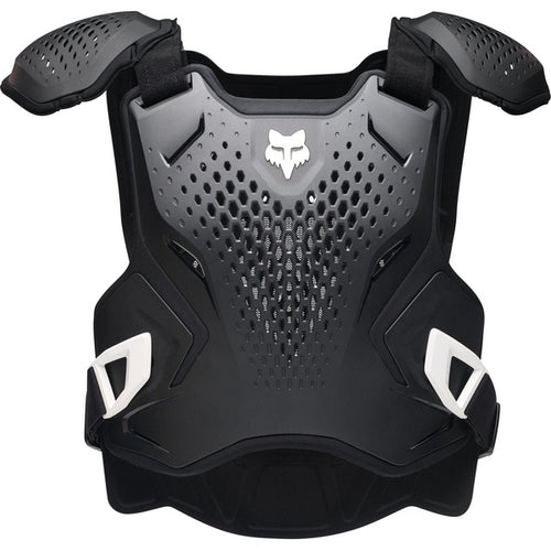 Plastron de Motocross R3 Junior/Fox; noir Blan