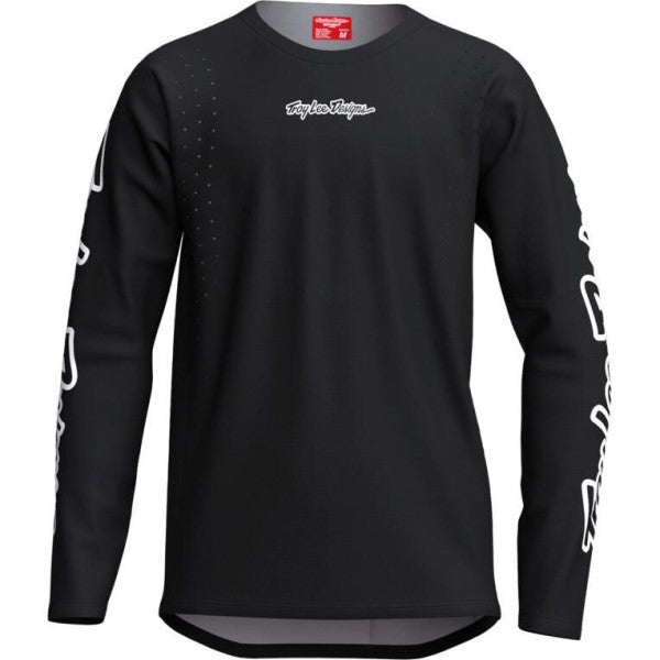 Chandail de vélo Sprint Pro Mono Junior/Troy Lee/Noir de face