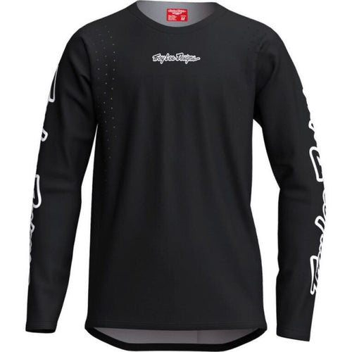 Chandail de vélo Sprint Pro Mono Junior/Troy Lee/Noir de face