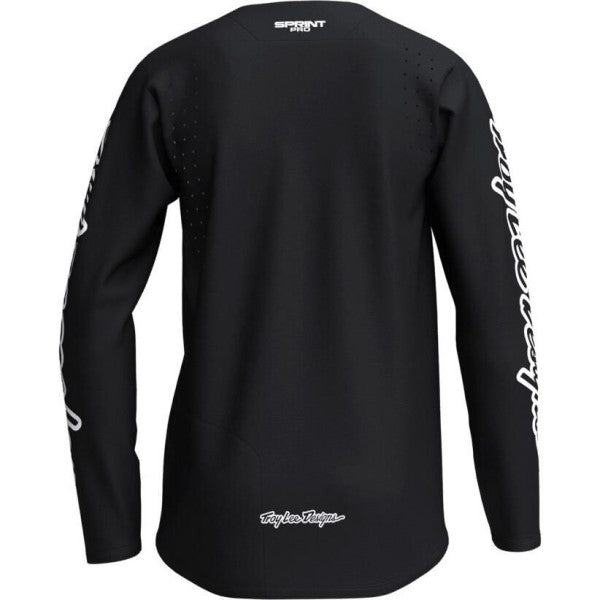 Chandail de vélo Sprint Pro Mono Junior/Troy Lee/Noir de dos