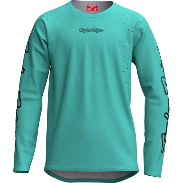 Chandail de vélo Sprint Pro Mono Junior/Troy Lee/Turquoise de face