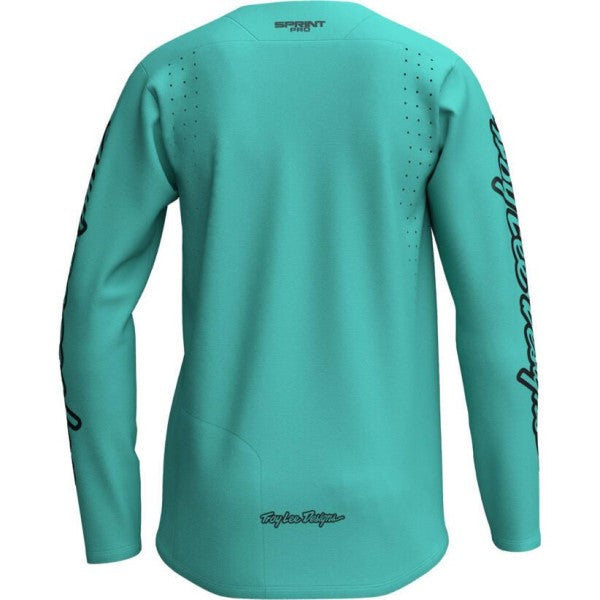 Chandail de vélo Sprint Pro Mono Junior/Troy Lee/Turquoise de dos