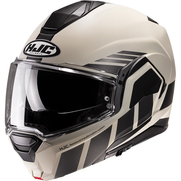 Casque Modulaire de Moto i100 Beis Sable incliné de droite