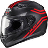 Casque Intégral de Moto i10 Strix Noir/Rouge incliné de droite