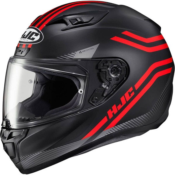 Casque Intégral de Moto i10 Strix Noir/Rouge incliné de droite