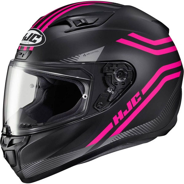 Casque Intégral de Moto i10 Strix Noir/Rose incliné de droite