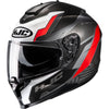 Casque Intégral de Moto C70 Silon Gris/Rouge incliné de droite