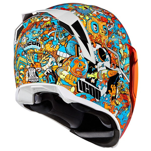 Casque MIPS Redoodle Bleu/Blanc/Orange Derrière