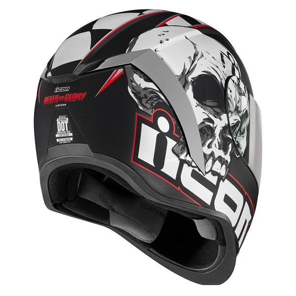 Casque Death or Glory Noir/Blanc/Rouge Derrière