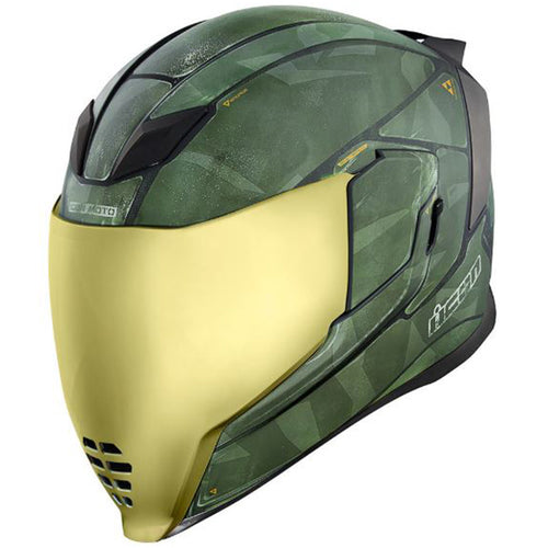 Casque Intégral de Moto Airflite Battlescar 2 Vert incliné de droite