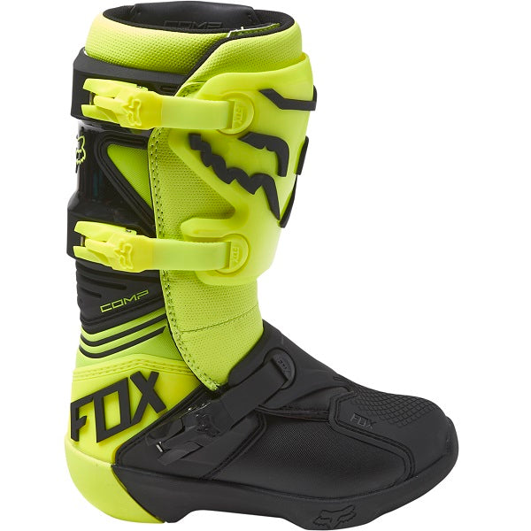 Botte de Motocross FOX Comp 23 Junior Jaune Droite