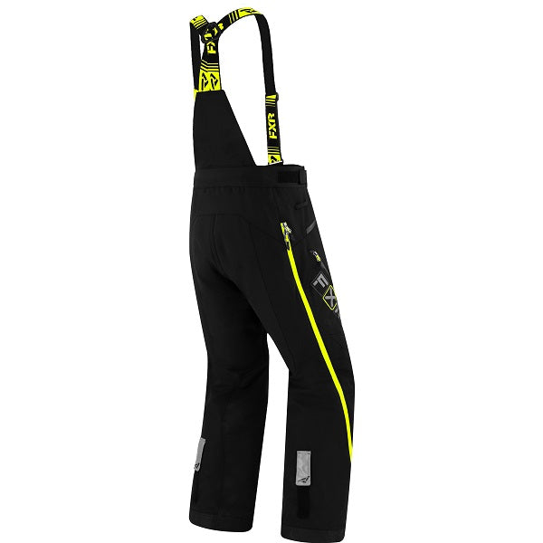 Pantalon de Motoneige Maverick Lite noir haute visibilité, de dos