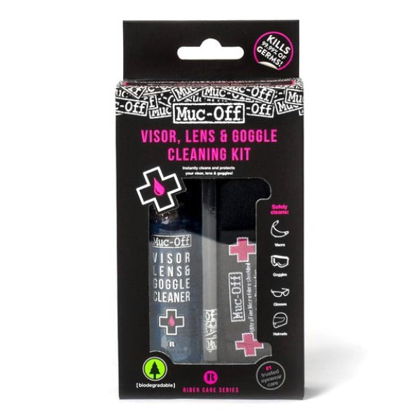 Ensemble de nettoyage pour visière, lentille et lunette 30 ml