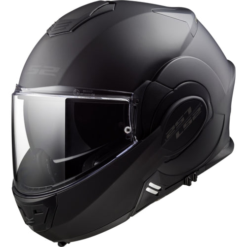 Casque Modulaire de Moto Valiant Solid Noir Mat incliné de droite