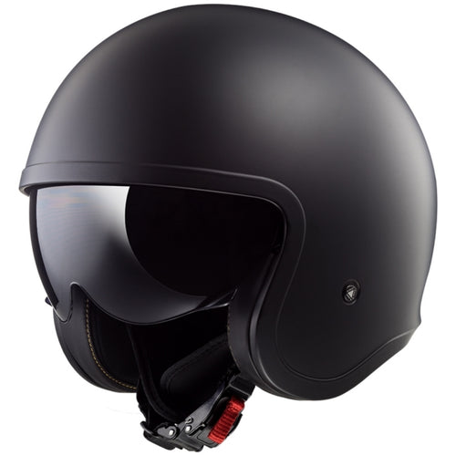 Casque Ouvert de Moto Spitfire Noir Mat incliné de droite