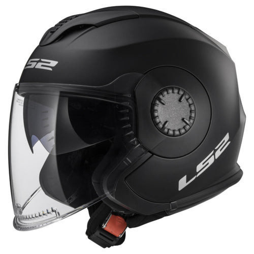 Casque Ouvert de Moto Verso Solid Noir Mat incliné de droite