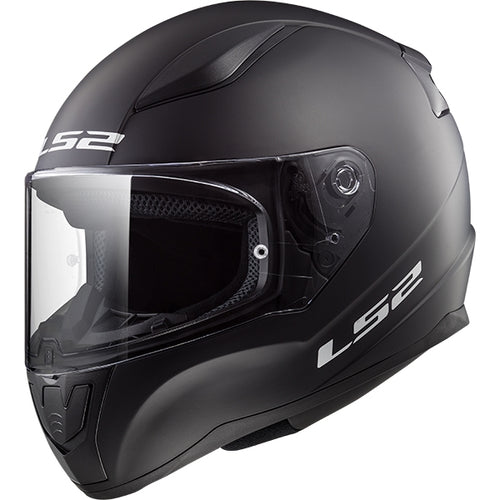 Casque Intégral de Moto Rapid Solid Noir Mat incliné de droite