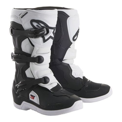 Bottes de Motocross Tech 3S Junior Alpinestars noir et blanc