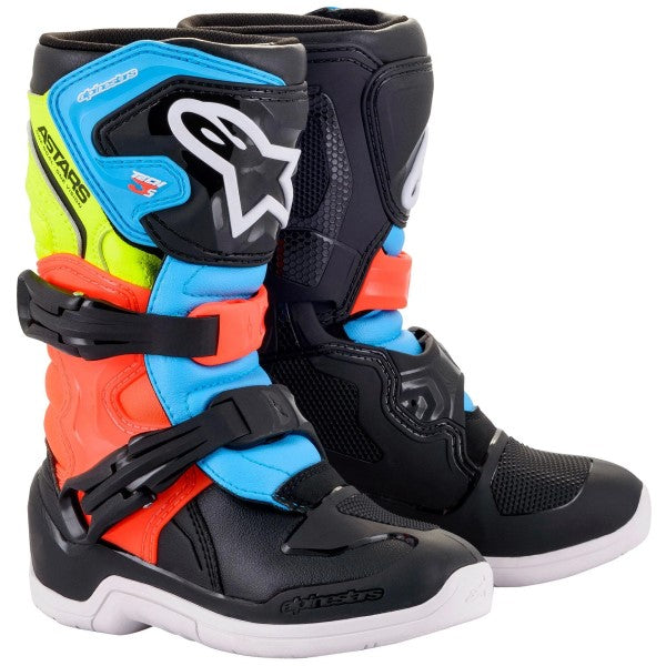 Bottes Tech 3S pour Enfant Noir/Jaune/Rouge