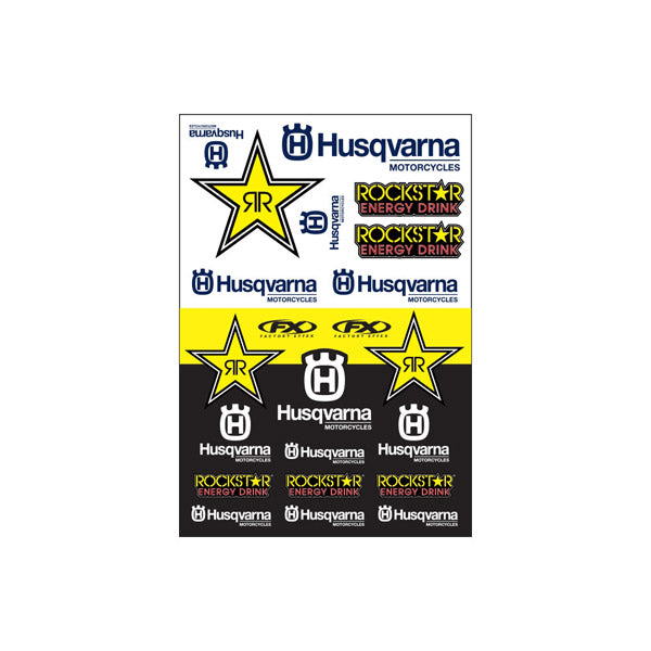 ensemble d'autocollants husqvarna rockstar||husqvarna rockstar sticker pack