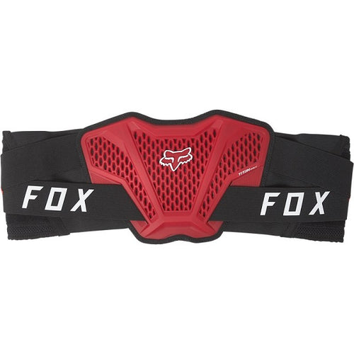 Ceinture Dorsale de Motocross Titan Race Kidney Rouge Noir, de face