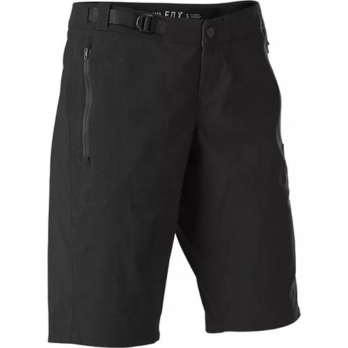 Short de Vélo Ranger Doublé Femme Fox noir, de 3/4