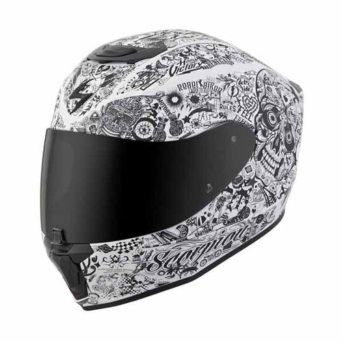 Casque Intégral de Moto EXO-R420 Shake Blanc incliné de droite