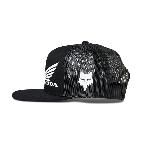 Casquette Fox X Honda Snapback Noir Coté