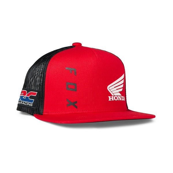 Casquette Fox X Honda Junior Fox rouge, de face