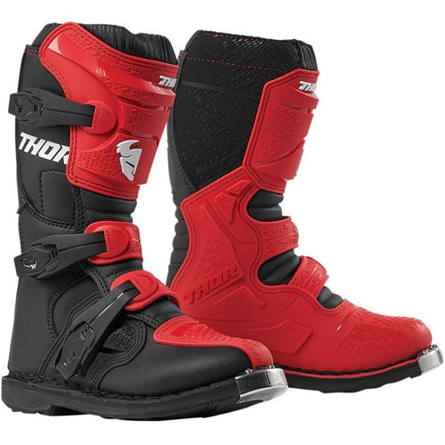 Bottes de Motocross Blitz XP Junior Rouge/Noir en paire